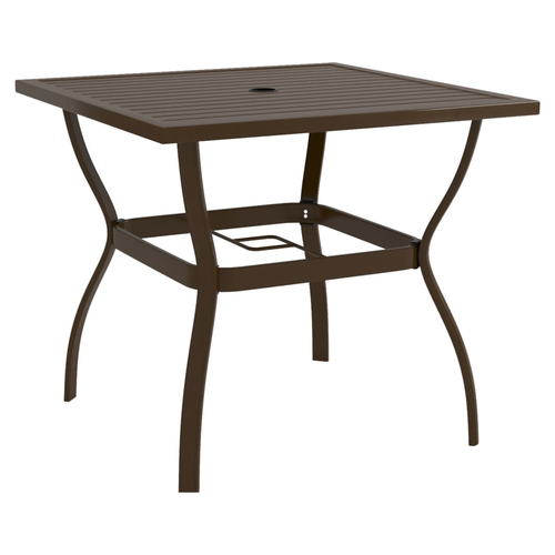 vidaXL Garden Table Brown 81.5x81.5x72 cm Steel by vidaXL