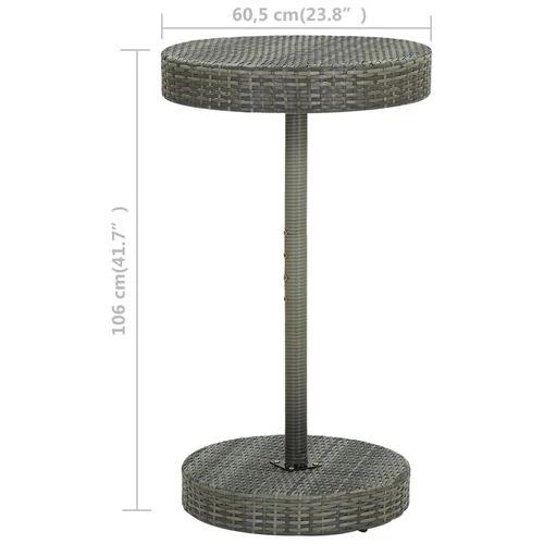 vidaXL vidaXL Garden Table Brown 60.5x106 cm Poly Rattan -