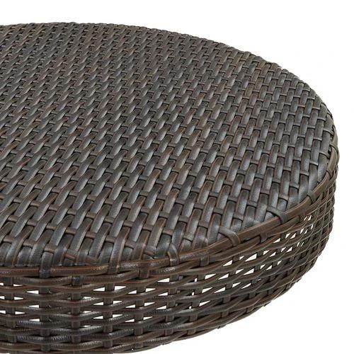 vidaXL vidaXL Garden Table Brown 60.5x106 cm Poly Rattan -