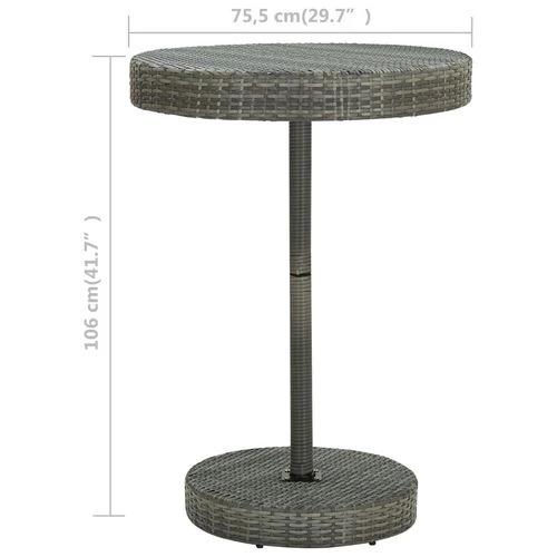 vidaXL Garden Table Brown 60.5x106 cm Poly Rattan by vidaXL
