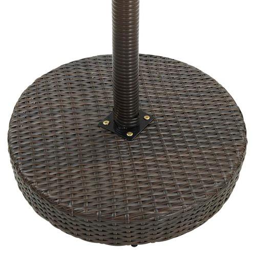 vidaXL Garden Table Brown 60.5x106 cm Poly Rattan by vidaXL