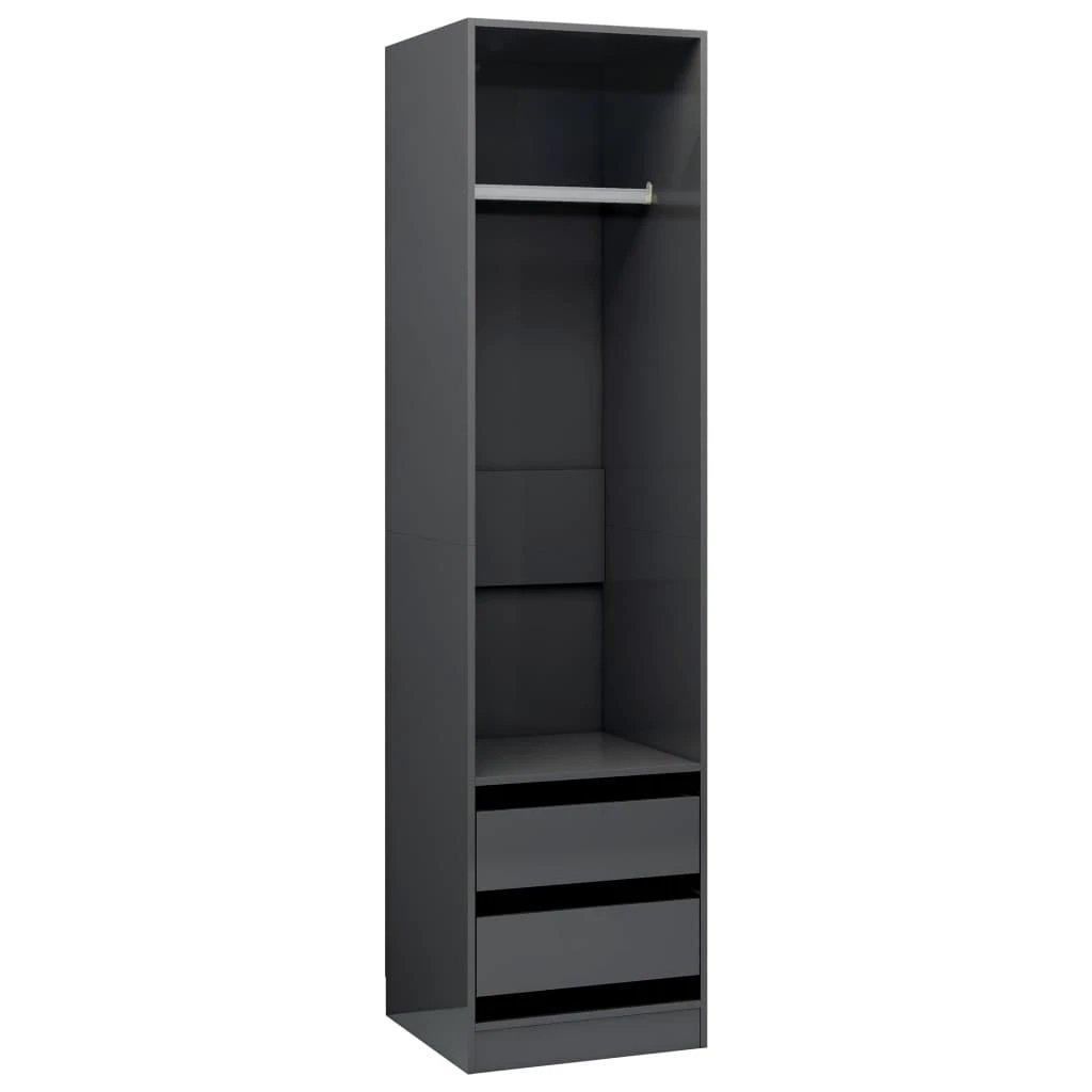 Wardrobe with Drawers Smoked Oak 50x50x200 cm Engineered Wood by vidaXL