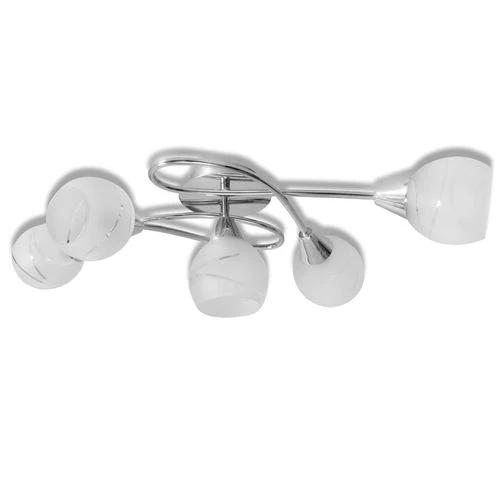Ceiling Lamp with Glass Shades for 5 E14 Bulbs by vidaXL