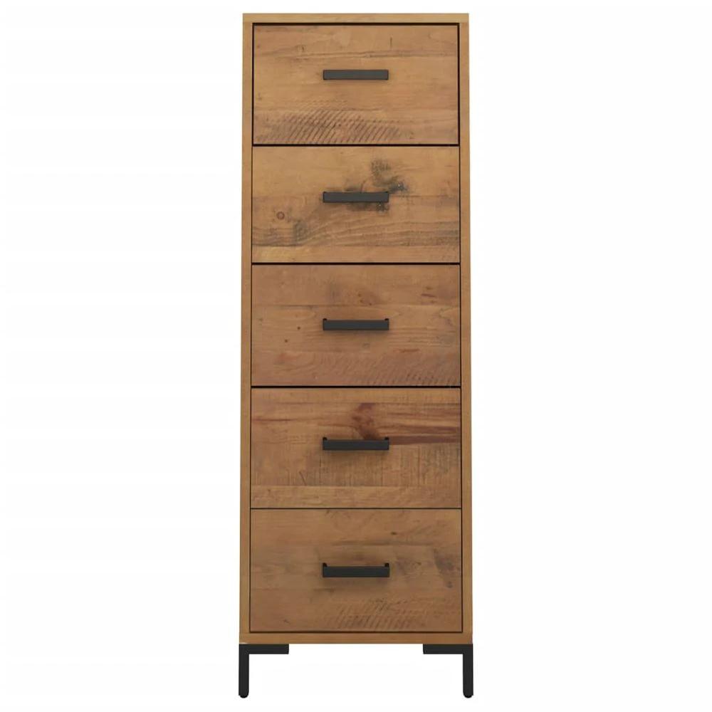 Chest of Drawers 42x35x110 cm vidaXL Solid Pinewood by vidaXL