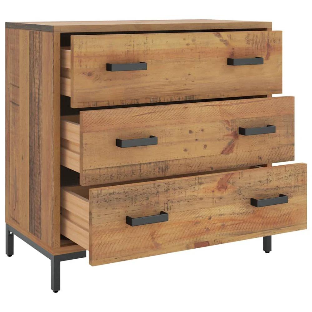 Chest of Drawers 75x35x70 cm vidaXL Solid Pinewood by vidaXL