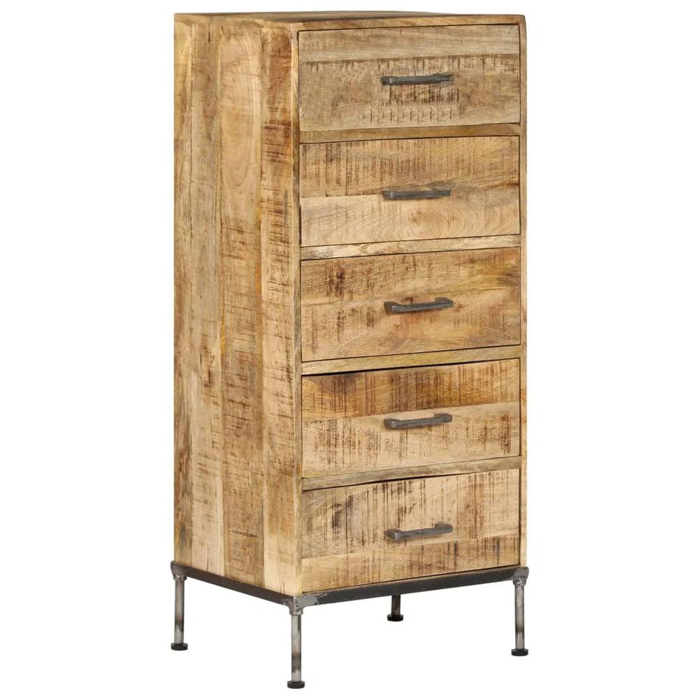 vidaXL Chest of Drawers 45x35x106 cm vidaXL Solid Mango Wood - Uncategorized Chest of Drawers