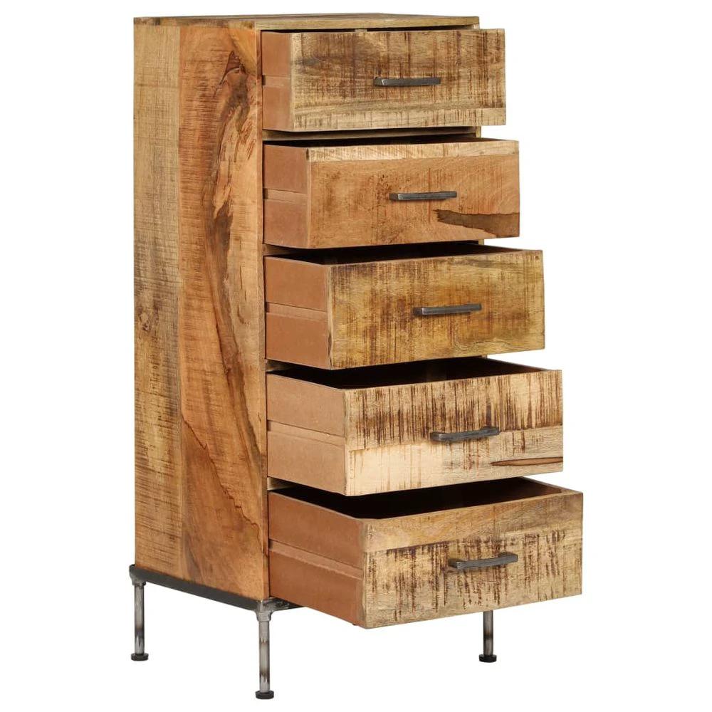 vidaXL Chest of Drawers 45x35x106 cm vidaXL Solid Mango Wood - Uncategorized Chest of Drawers