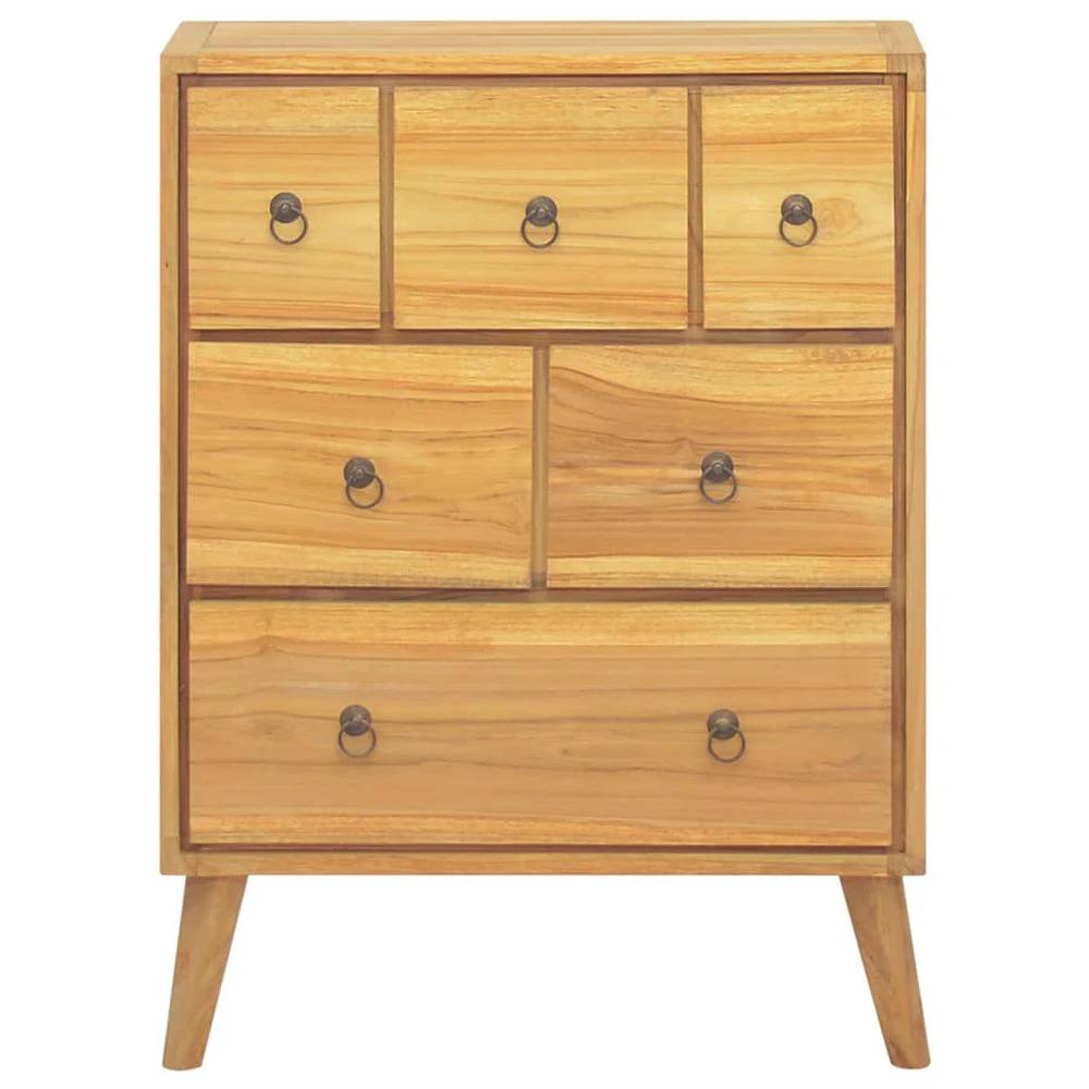 vidaXL Chest of Drawers 56x30x80 cm vidaXL Solid Wood Teak - Uncategorized Chest of Drawers