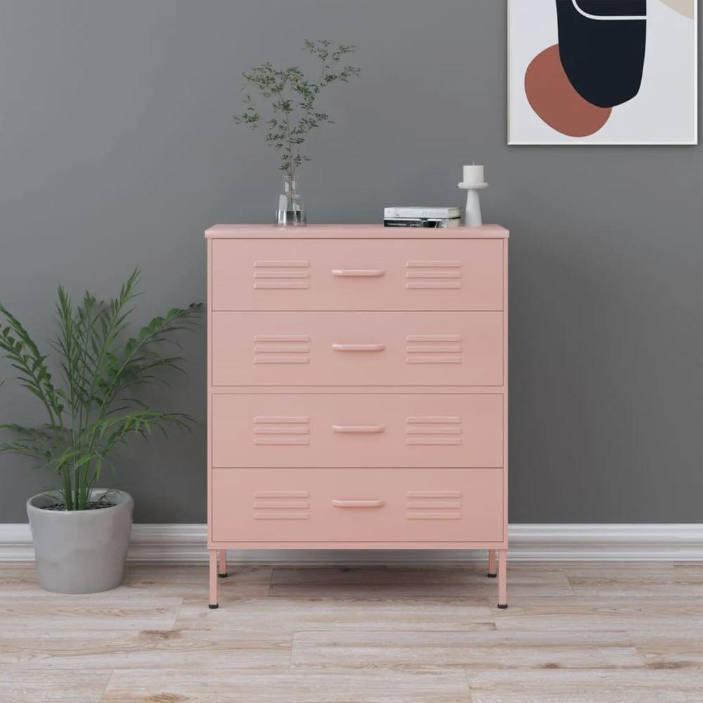 Chest of Drawers Olive Green 80x35x101.5 cm Steel vidaXL by vidaXL