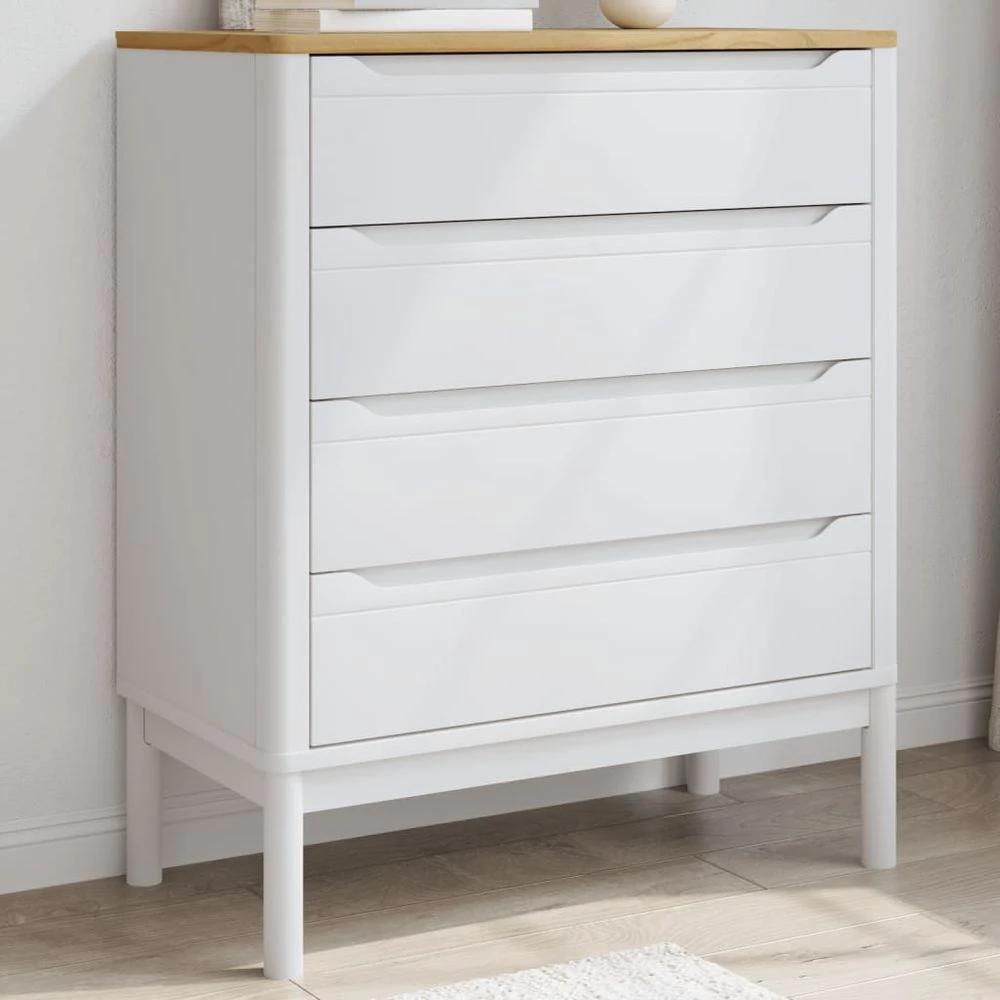 vidaXL Chest of Drawers FLORO Wax Brown vidaXL Solid Wood Pine - Uncategorized Chest of Drawers