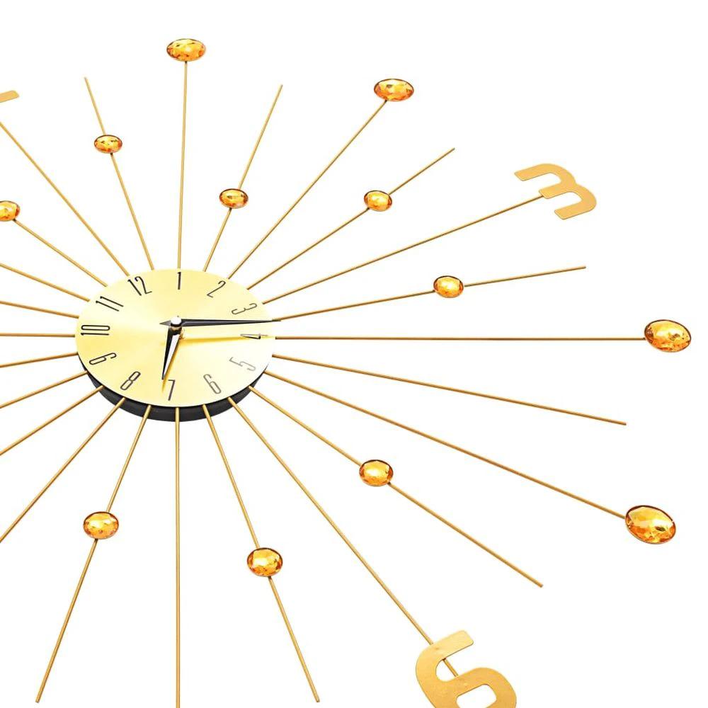 Wall Clock Metal 70 cm Golden - Clock from vidaXL