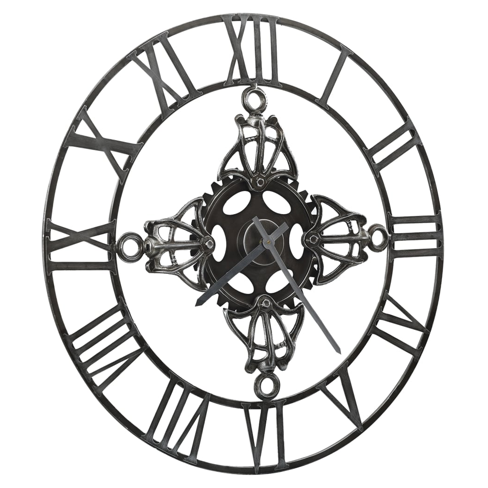Wall Clock Silver 78 cm Metal - Clock from vidaXL