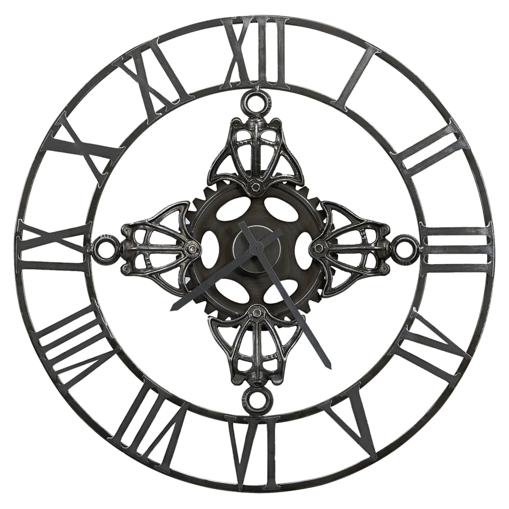 Wall Clock Silver 78 cm Metal - Clock from vidaXL