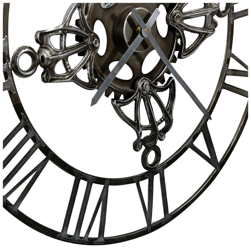 Wall Clock Silver 78 cm Metal - Clock from vidaXL