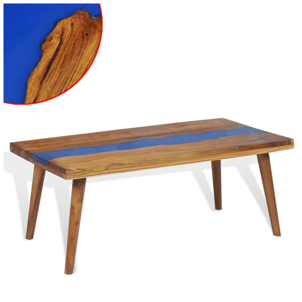vidaXL Coffee Table Teak Resin 100x50x40 cm vidaXL - Coffee Tables Coffee Table