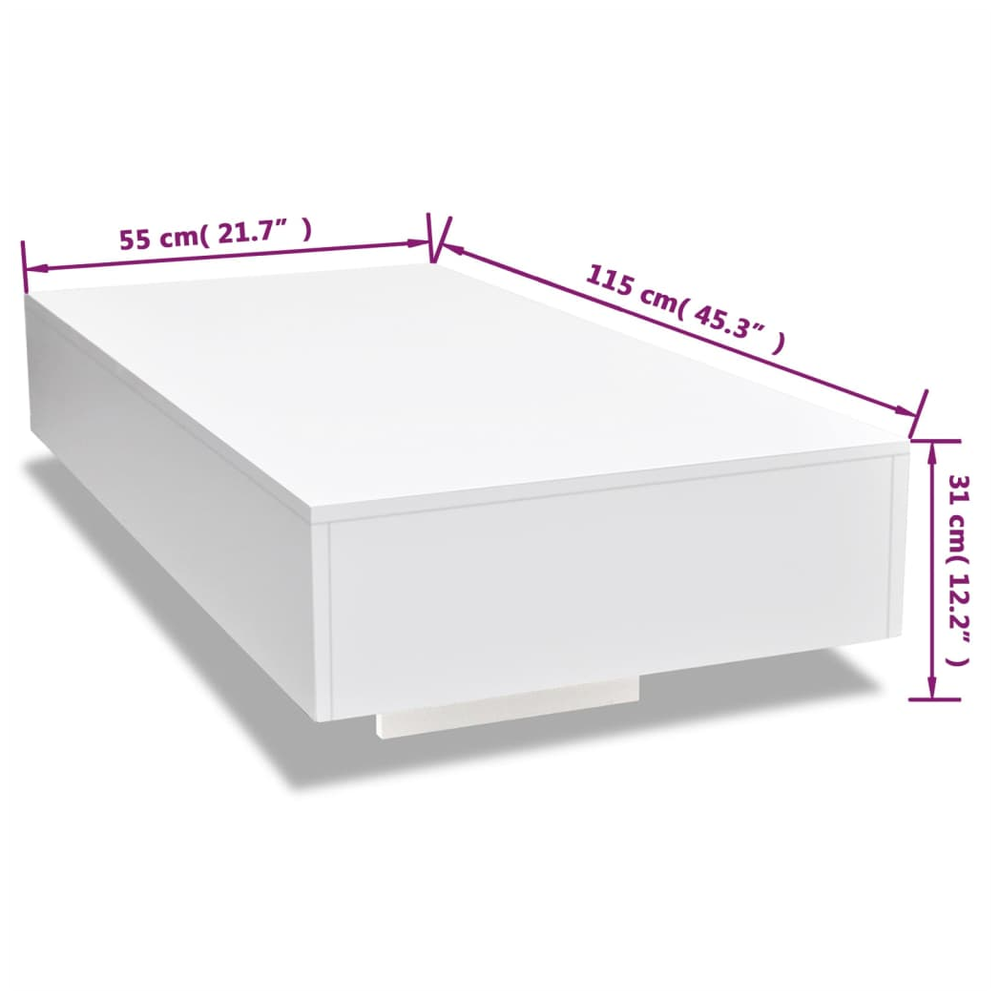 vidaXL Coffee Table vidaXL High Gloss White - Coffee Tables Coffee Table