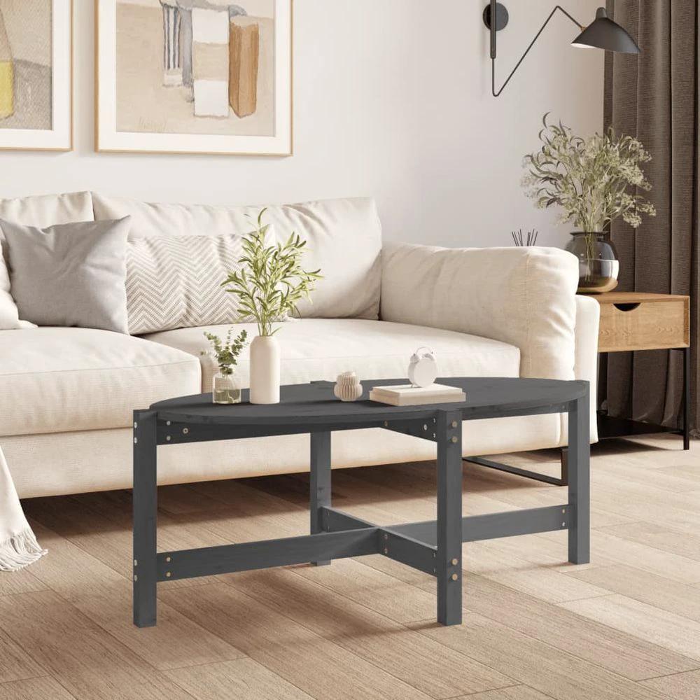 Coffee Table 118x63x45 cm vidaXL Solid Wood Pine by vidaXL