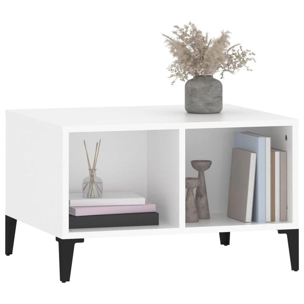 vidaXL Coffee Table White 60x50x36.5 cm vidaXL Engineered Wood - Coffee Tables Coffee Table