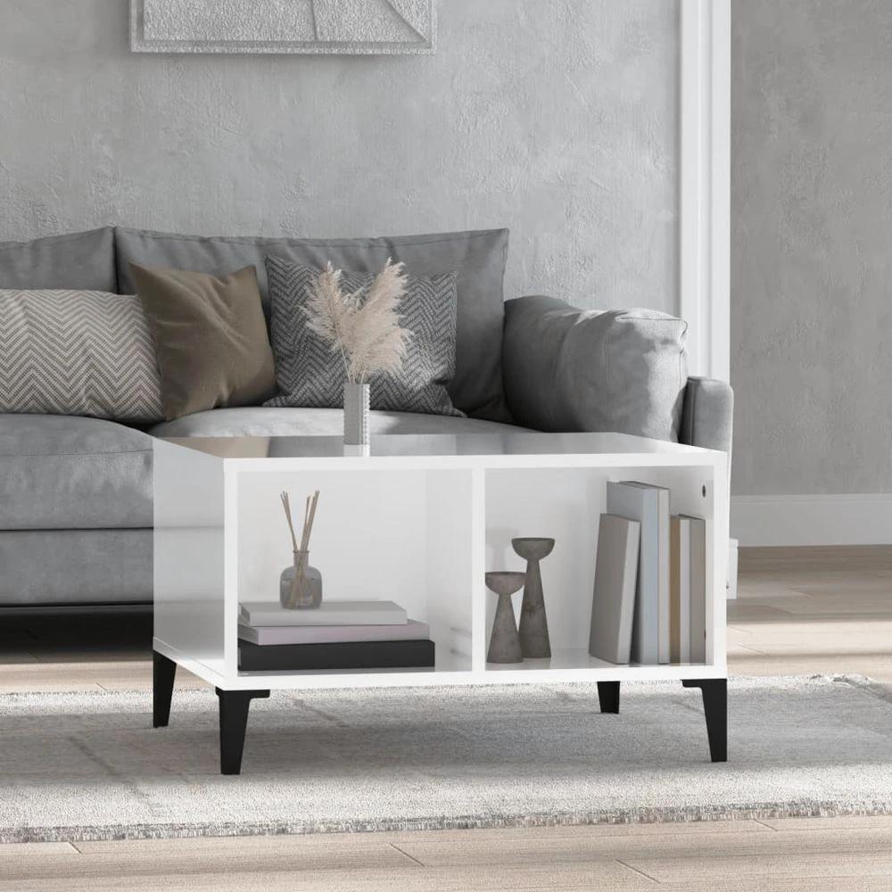 vidaXL Coffee Table White 60x50x36.5 cm vidaXL Engineered Wood - Coffee Tables Coffee Table