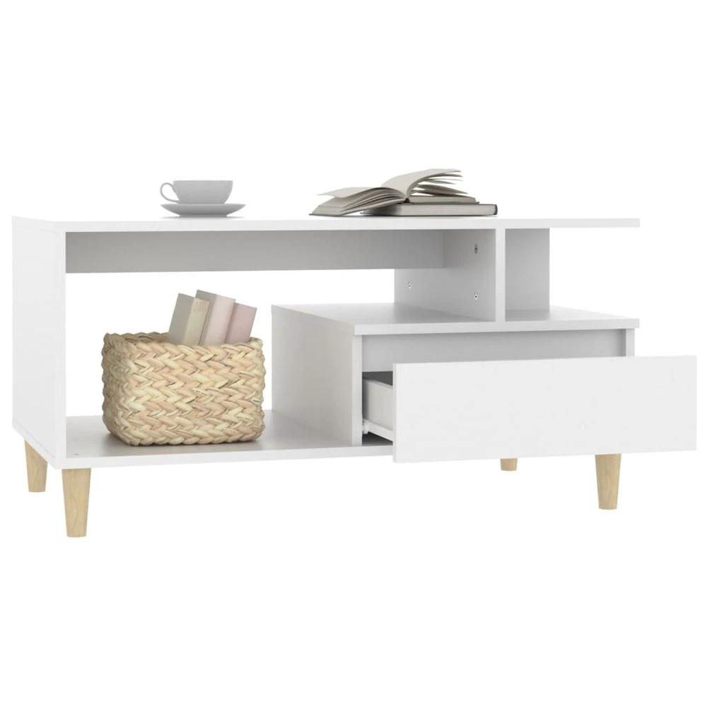 vidaXL Coffee Table White 90x49x45 cm vidaXL Engineered Wood - Coffee Tables Coffee Table
