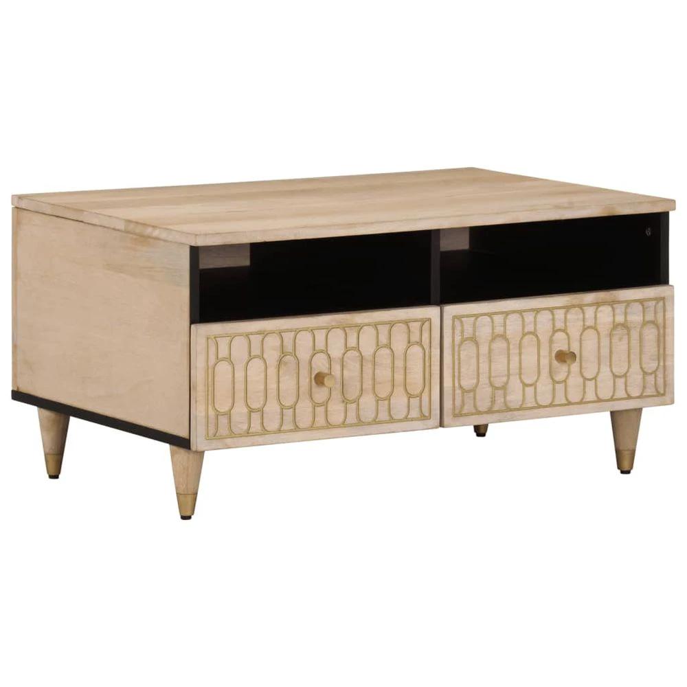 Coffee Table 80x54x40 cm vidaXL Solid Wood Mango by vidaXL