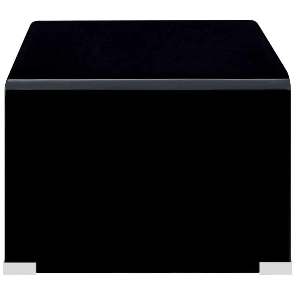 Coffee Table Black 98x45x31 cm vidaXL Tempered Glass by vidaXL