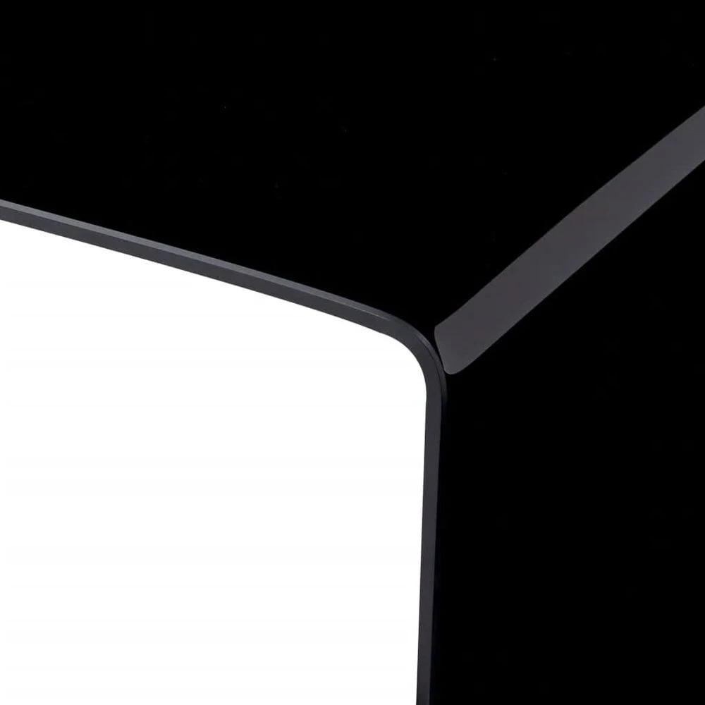 Coffee Table Black 98x45x31 cm vidaXL Tempered Glass by vidaXL