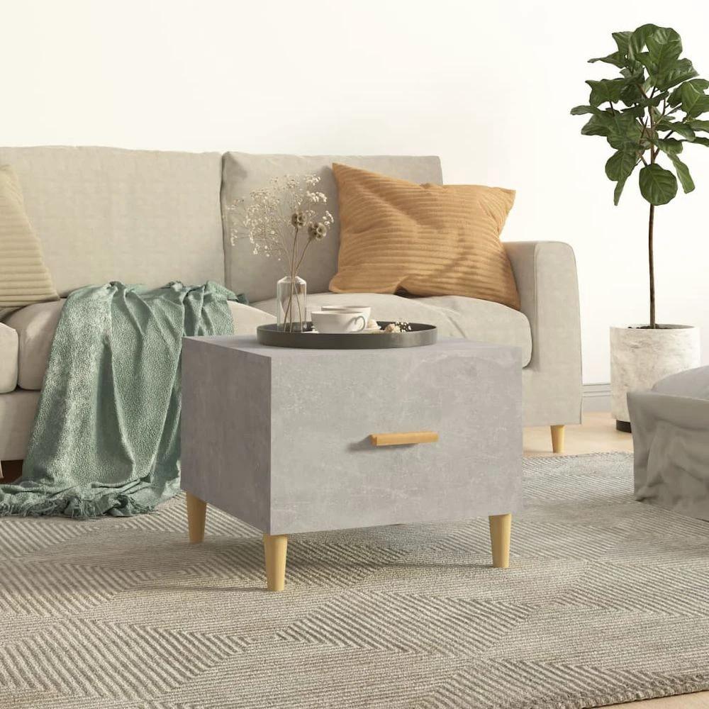 vidaXL Coffee Table Smoked Oak vidaXL 50x50x40 cm Engineered Wood - Coffee Tables Coffee Table