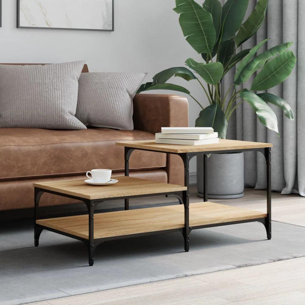 Coffee Table Black 100x50.5x45 cm vidaXL Engineered Wood by vidaXL