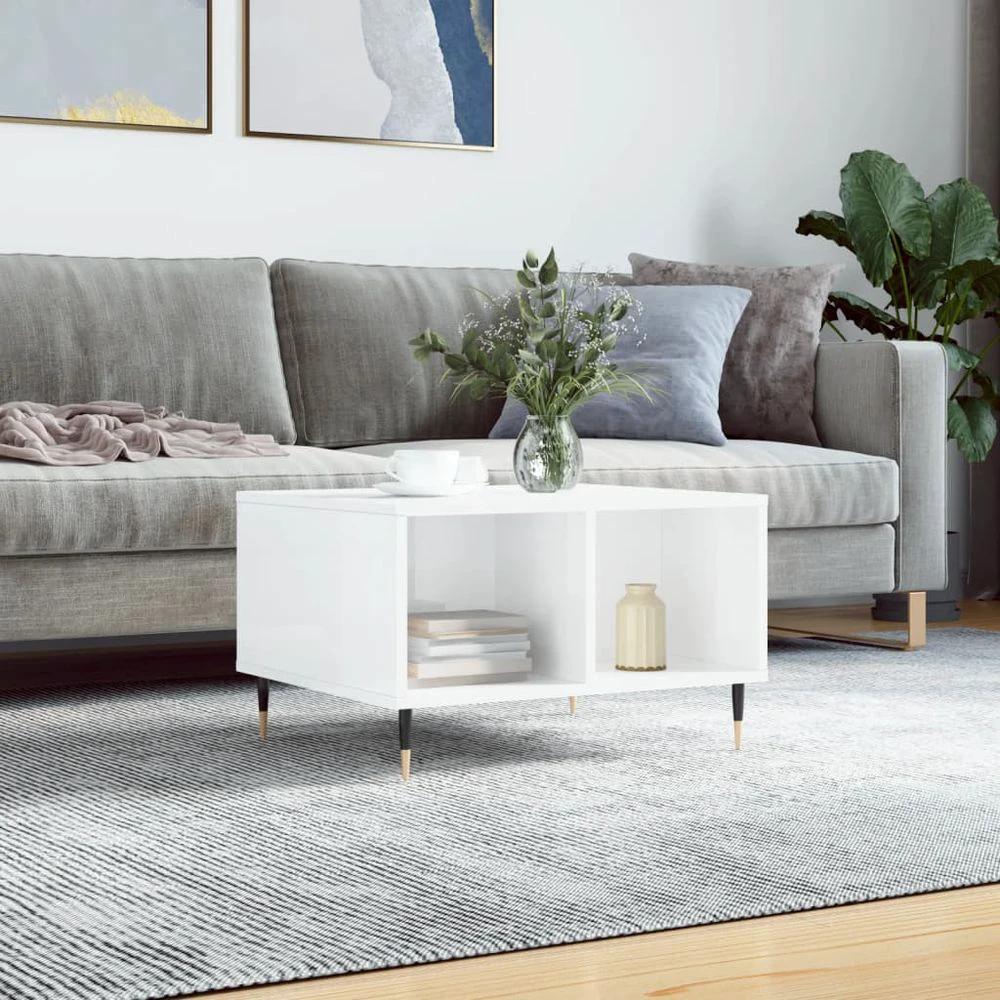 vidaXL Coffee Table White 60x50x36.5 cm vidaXL Engineered Wood - Coffee Tables Coffee Table