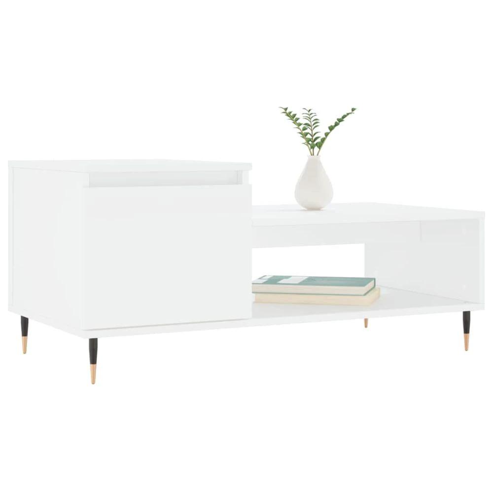Coffee Table White 100x50x45 cm vidaXL Engineered Wood by vidaXL