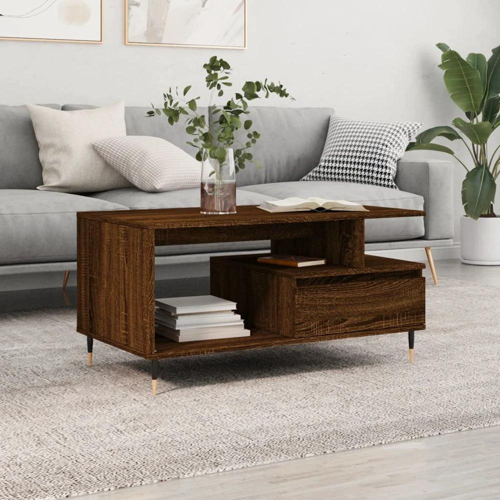 vidaXL Coffee Table White 90x49x45 cm vidaXL Engineered Wood - Coffee Tables Coffee Table
