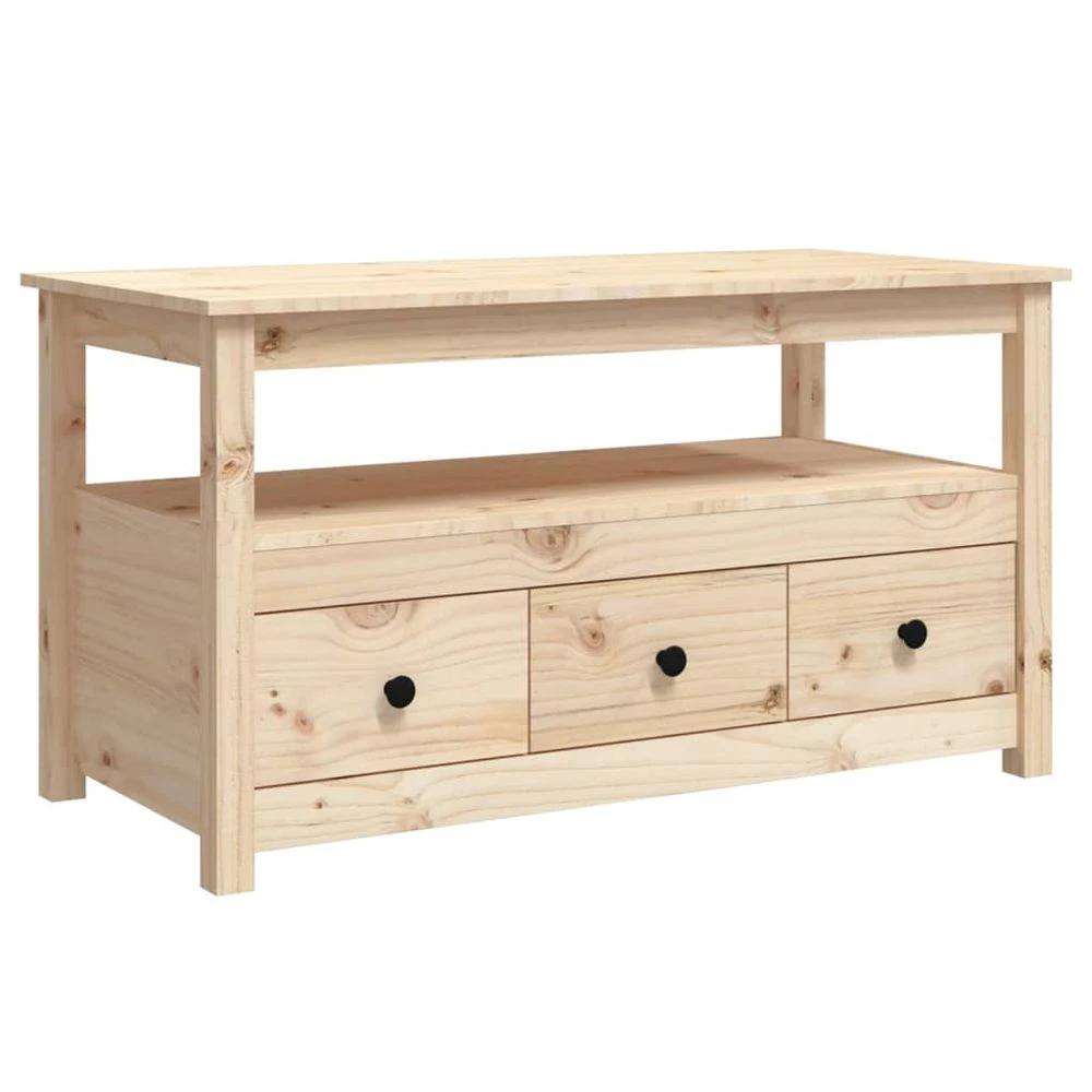 Coffee Table 102x49x55 cm vidaXL Solid Wood Pine by vidaXL