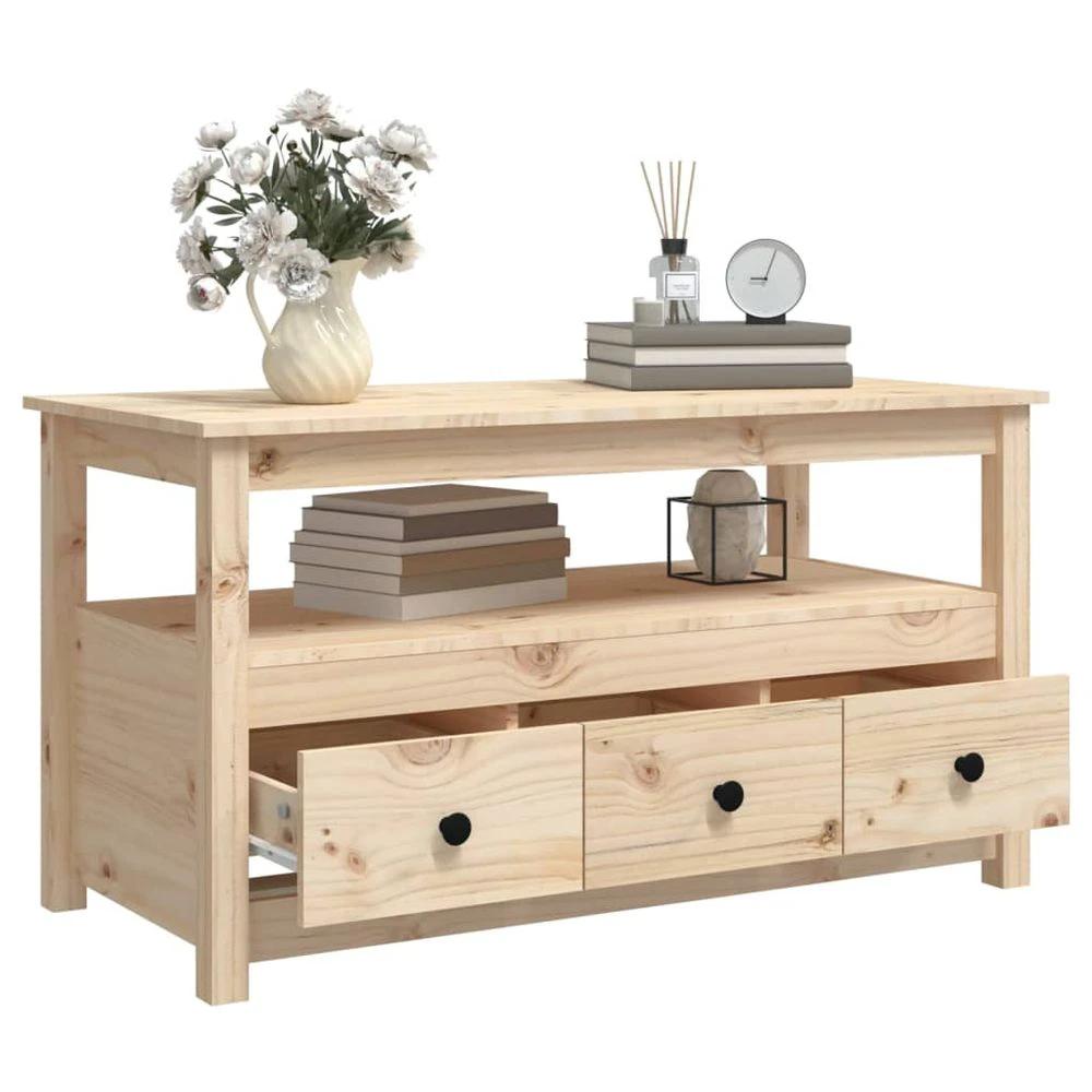 Coffee Table 102x49x55 cm vidaXL Solid Wood Pine by vidaXL