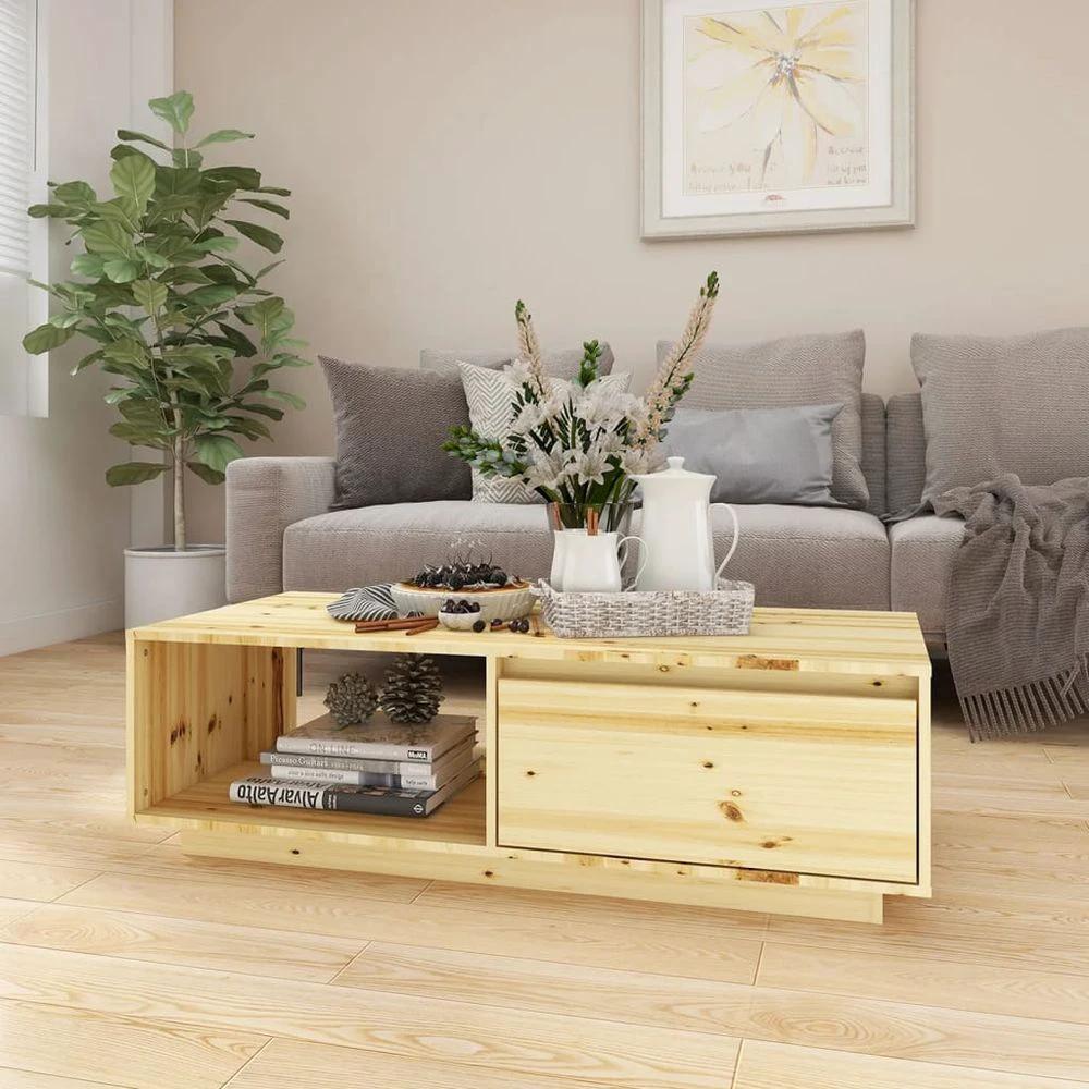 vidaXL Coffee Table 110x50x33.5 cm vidaXL Solid Firwood - Coffee Tables Coffee Table