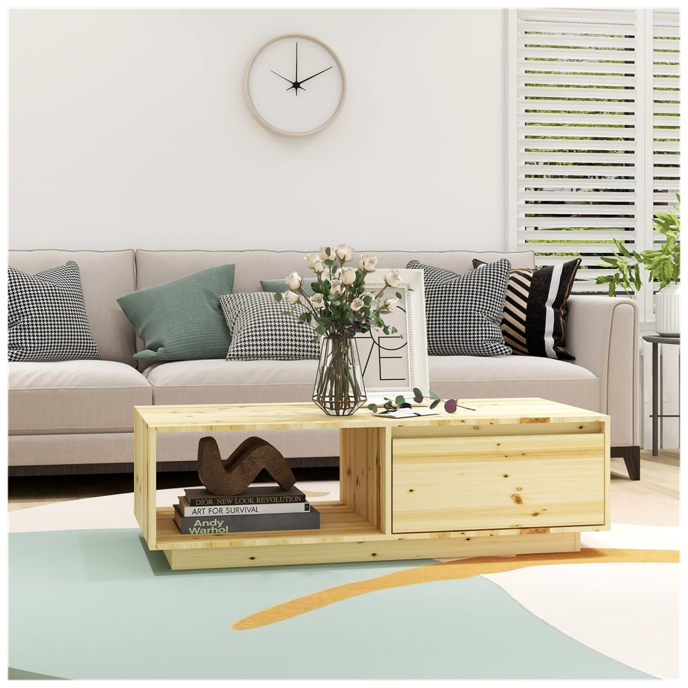 vidaXL Coffee Table 110x50x33.5 cm vidaXL Solid Firwood - Coffee Tables Coffee Table