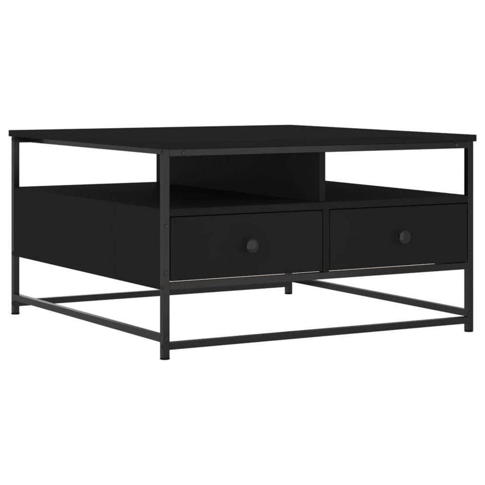 Coffee Table Black 80x80x45 cm vidaXL Engineered Wood by vidaXL