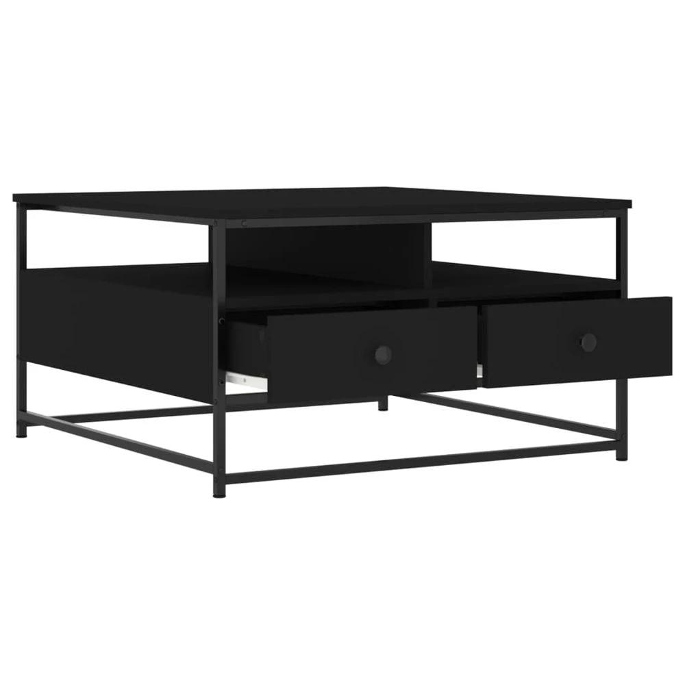 Coffee Table Black 80x80x45 cm vidaXL Engineered Wood by vidaXL