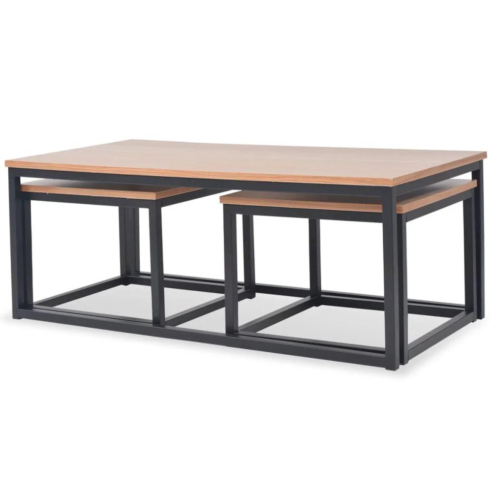 vidaXL Coffee Table Set 3 Pieces vidaXL Ash - Coffee Tables Coffee Table