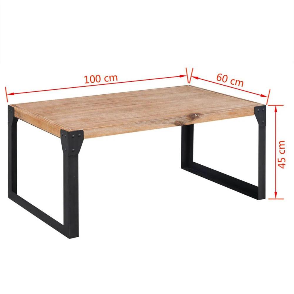 vidaXL Coffee Table Solid Acacia Wood vidaXL 100x60x45 cm - Coffee Tables Coffee Table