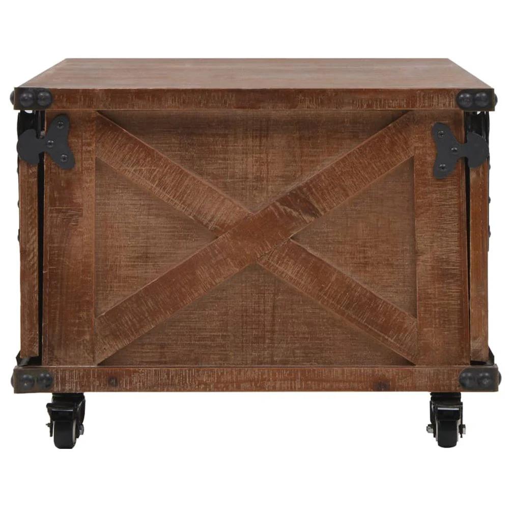 vidaXL Coffee Table Solid Fir Wood vidaXL 91x51x38 cm Brown - Coffee Tables Coffee Table