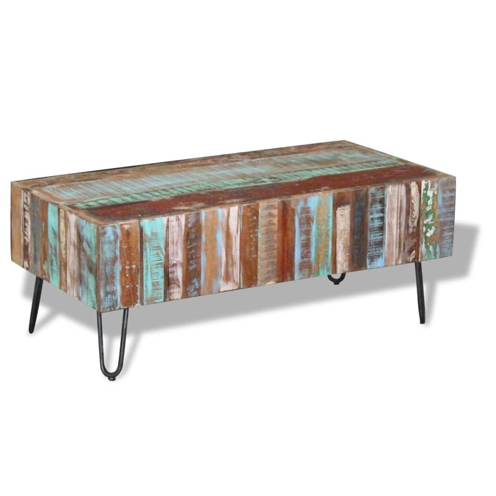 Coffee Table Solid Reclaimed Wood vidaXL 100x50x38 cm by vidaXL