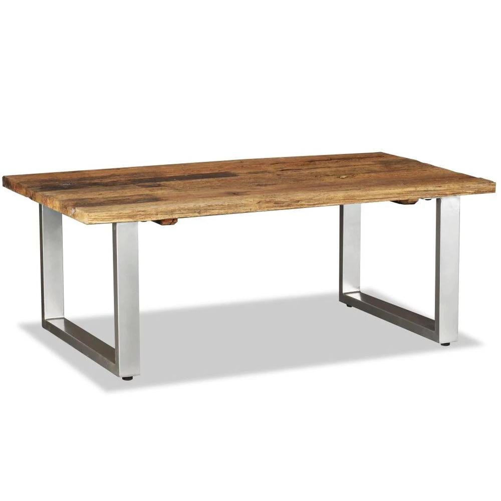 Coffee Table Solid Reclaimed Wood vidaXL 100x60x38 cm by vidaXL