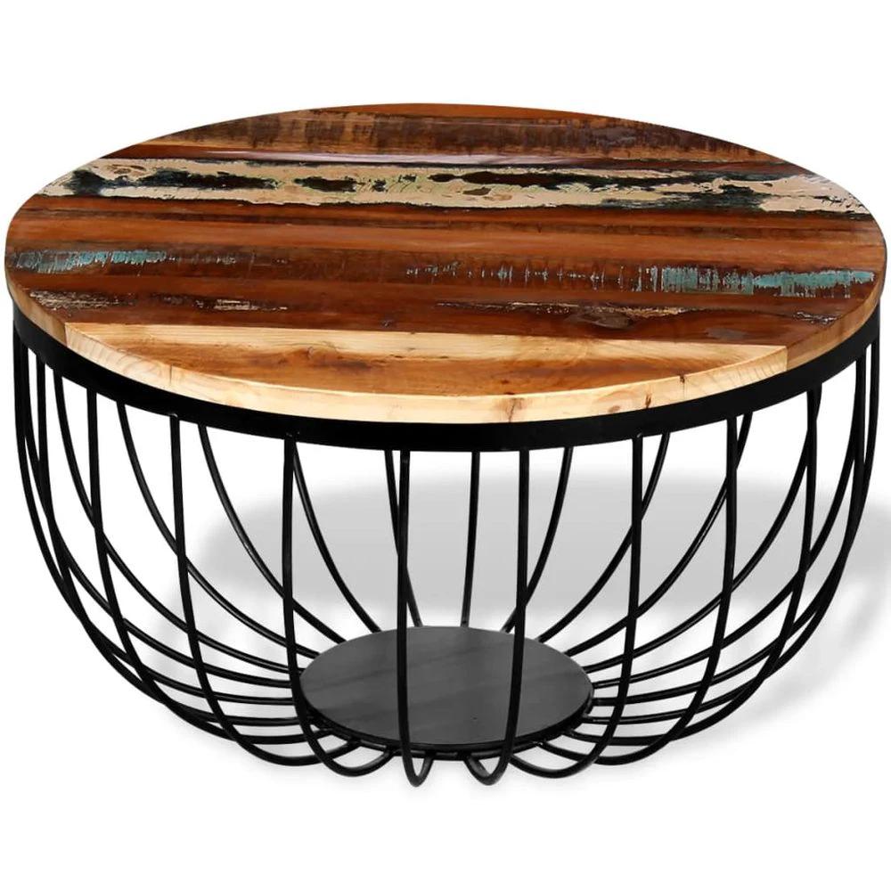 Coffee Table Solid Reclaimed Wood vidaXL by vidaXL