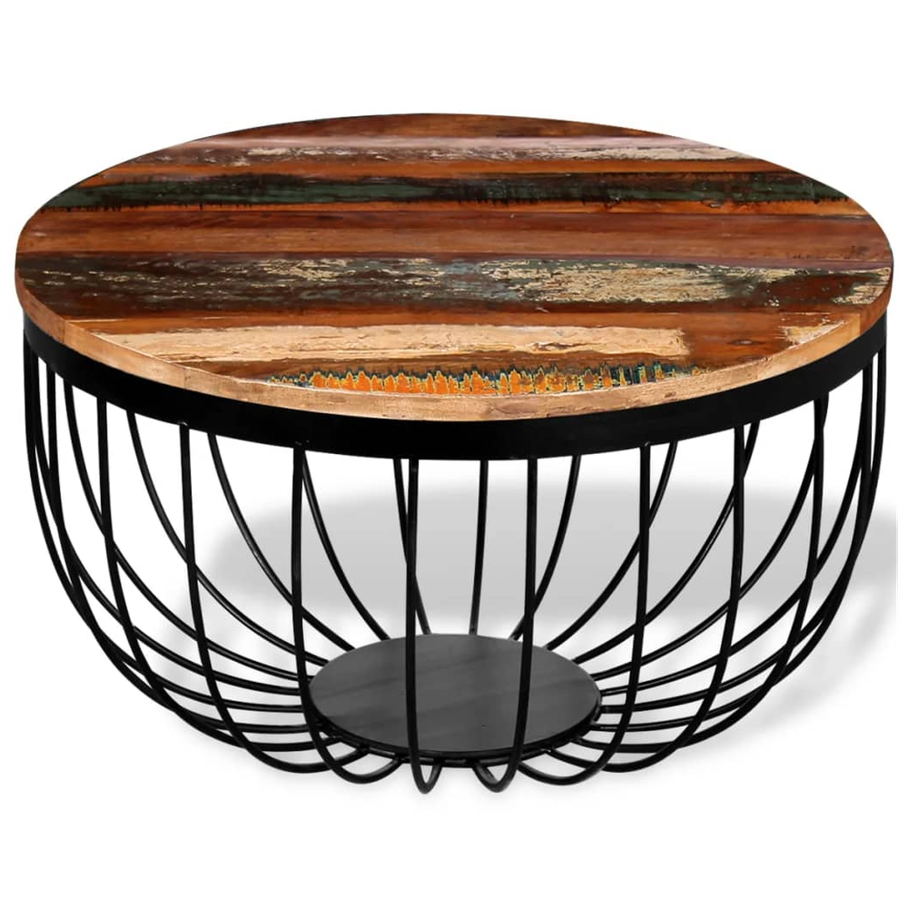 Coffee Table Solid Reclaimed Wood vidaXL by vidaXL