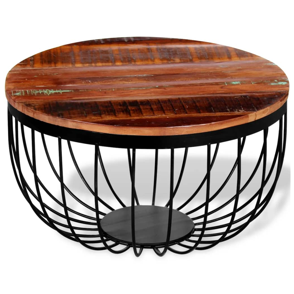 Coffee Table Solid Reclaimed Wood vidaXL by vidaXL