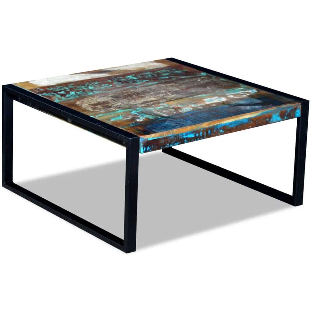 Coffee Table Solid Reclaimed Wood vidaXL 80x80x40 cm by vidaXL