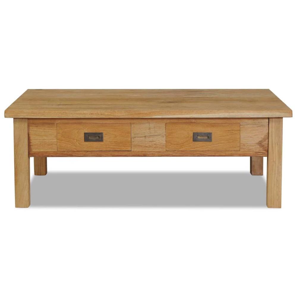 Coffee Table Solid Teak 100x60x35 cm vidaXL by vidaXL