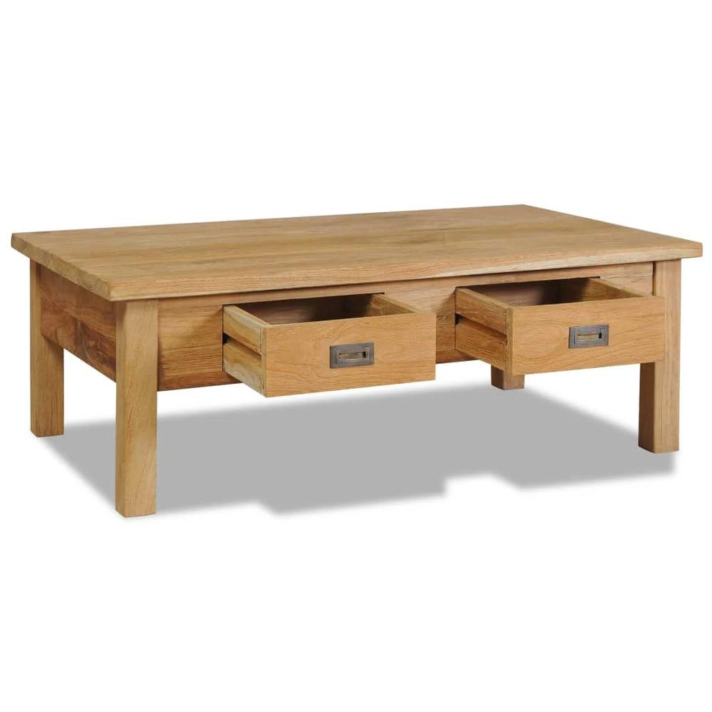Coffee Table Solid Teak 100x60x35 cm vidaXL by vidaXL