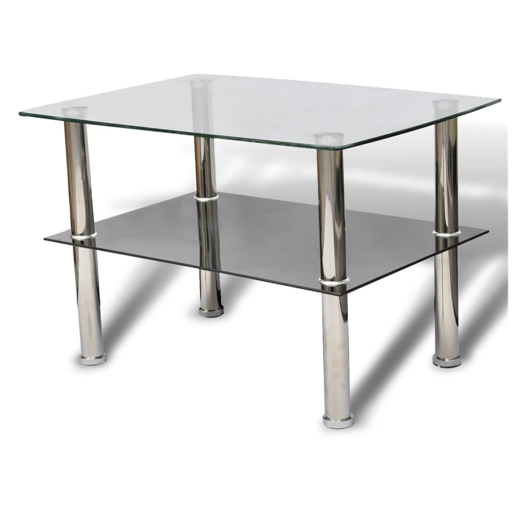 vidaXL Coffee Table vidaXL Glass 2 Tiers - Coffee Tables Coffee Table
